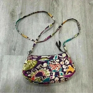 Vera Bradley Frannie Plum Crazy Small Crossbody Purse